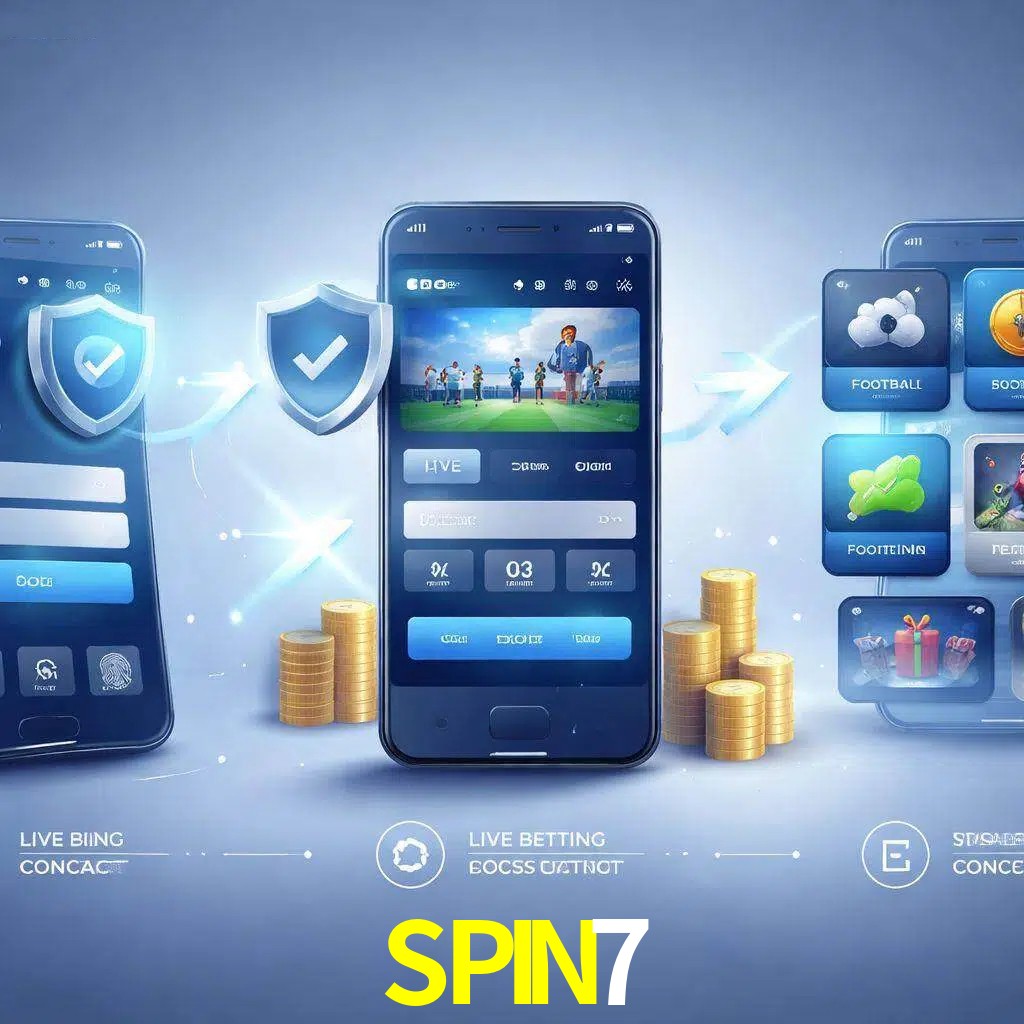 Pasos de acceso a la app SPIN7 en pantalla de teléfono móvil